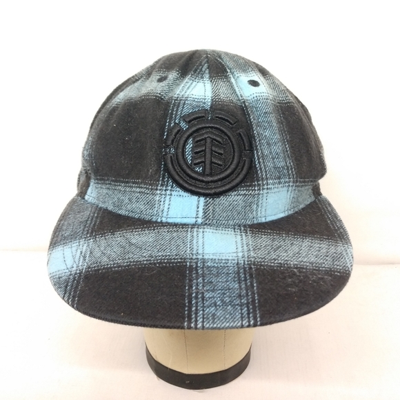 Element Other - Element Black Blue Plaid Flexfit Hat Medium Large